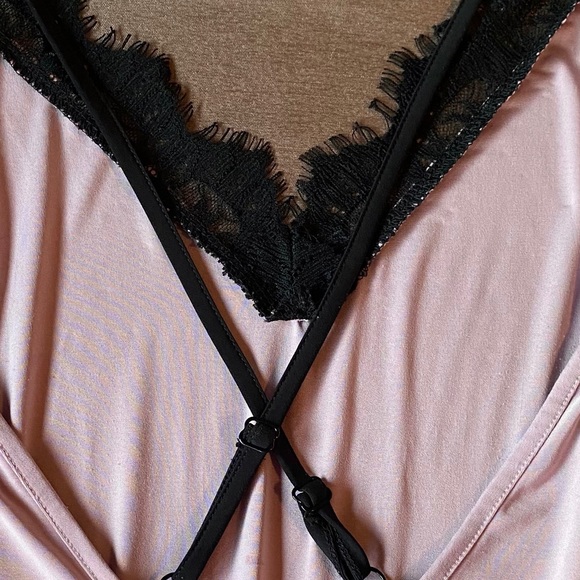 Light Purple Bodysuit with Black Lace - Picture 3 of 4